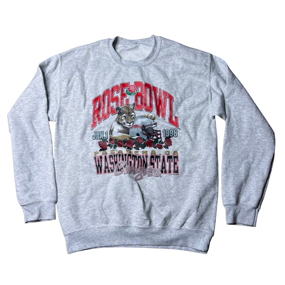 Vintage 90s WSU Cougars Rose Bowl Sweatshirt Large